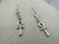 Vintage Sterling Silver Ankh Earrings, Pierced, 2" - 4