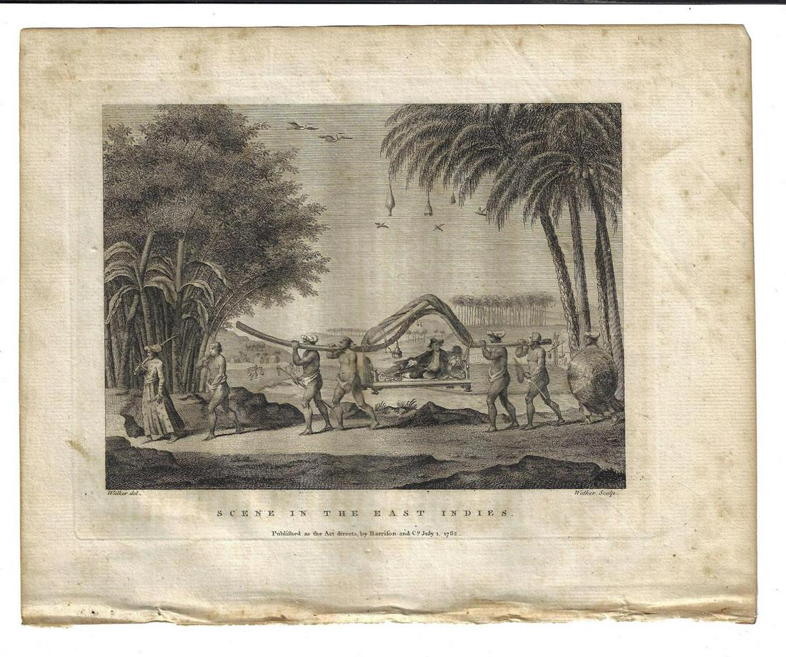 1782 Engraving Scene in the East Indies (1 of 1)