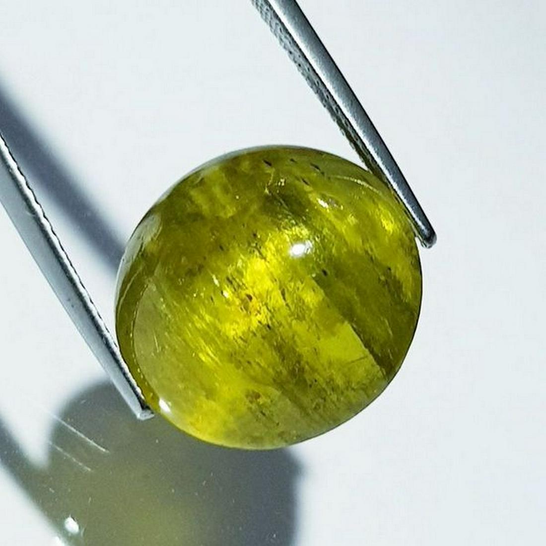 23.12 ct Natural Apatite cat's Eye: No Reserve! Title: 23.12 ct Natural Apatite cat's Eye Color/Clarity: Semi Transparent Gemstones: Loosegemstone Carat Weights: 23.12 Size/Dimensions: 16.10 x 15.50 x 11.30 Additional Information: Oval 