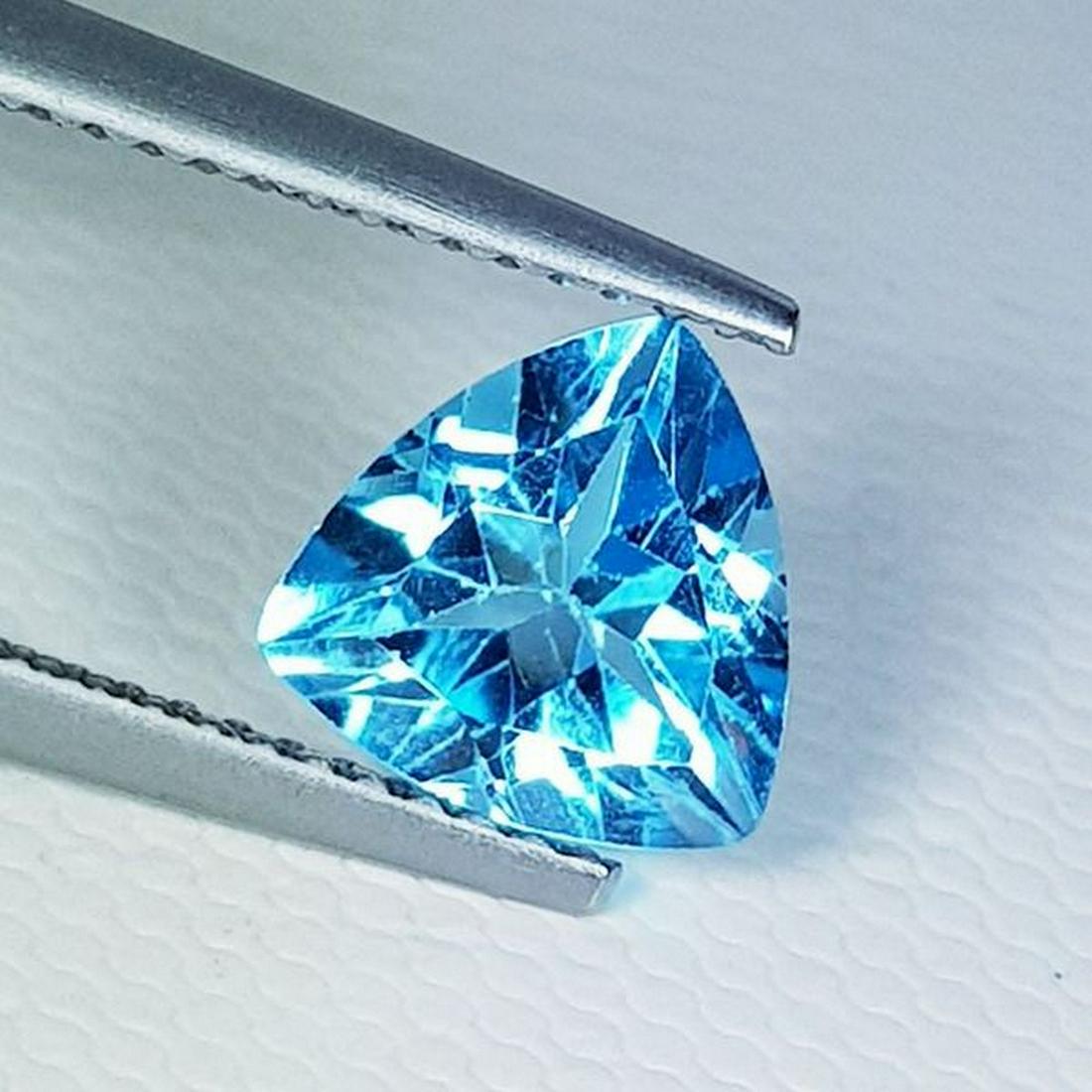 2.05 ct Natural Swiss Blue Topaz Triangle Cut (1 of 6)