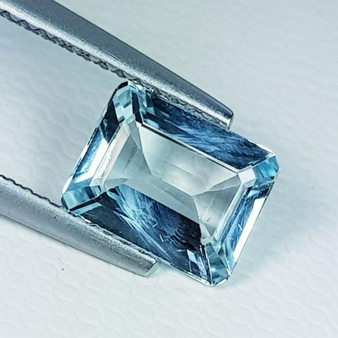 1.35 ct Natural Aquamarine Emerald Cut (1 of 5)