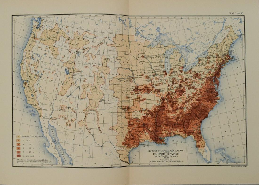 1900 US Census Map of African American Populations -- (1 of 1)