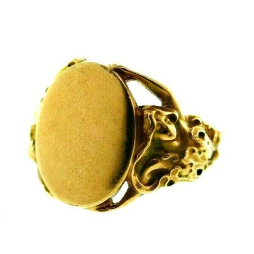 ANTIQUE 14k Rose Gold Signet Ring Circa 1900s (1 of 1)