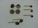 14K YELLOW GOLD STUD CUFFLINKS SET OF 7 SHIRT PEARL - 3