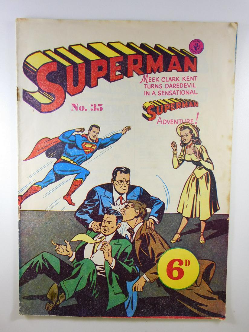 Superman #35 (Australian Edition): No Reserve! Superman #35 (Australian Edition). VG Shipping: Individual Comics: Flat-rate of $9.99 (1-8 comics) or $19.99 (9+ comics) to anywhere within the contiguous U.S. International: Foreign shipp