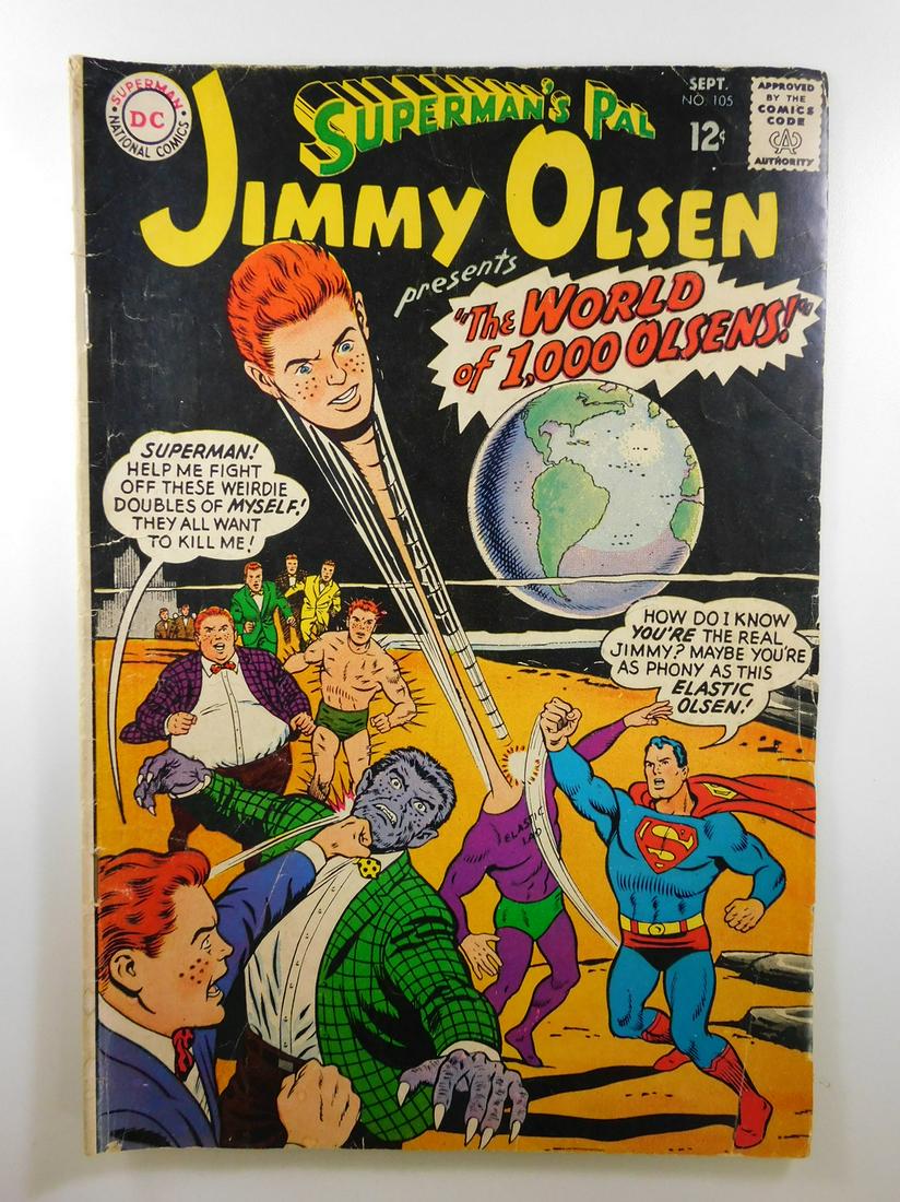 Superman's Pal Jimmy Olsen #105: No Reserve! Superman's Pal Jimmy Olsen #105. VG Shipping: Individual Comics: Flat-rate of $9.99 (1-8 comics) or $19.99 (9+ comics) to anywhere within the contiguous U.S. International: Foreign shippin
