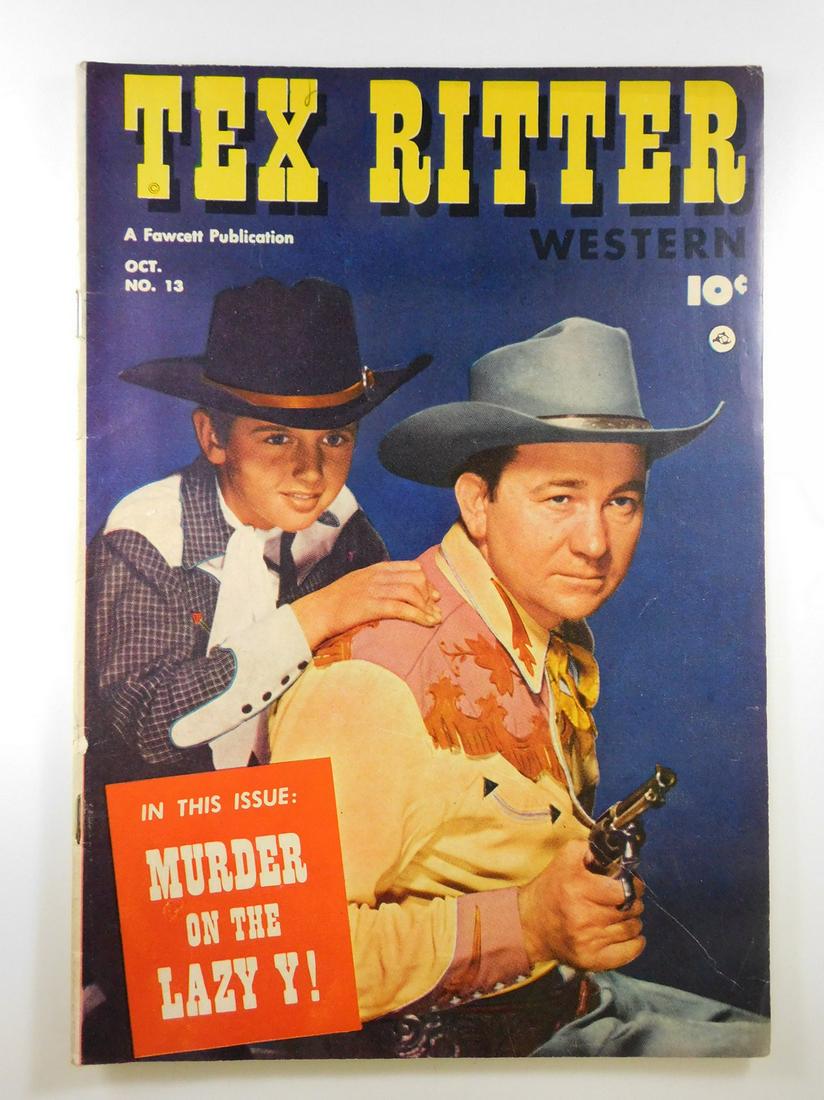 Tex Ritter Western #13: No Reserve! Tex Ritter Western #13. FN- Shipping: Individual Comics: Flat-rate of $9.99 (1-8 comics) or $19.99 (9+ comics) to anywhere within the contiguous U.S. International: Foreign shipping rates 