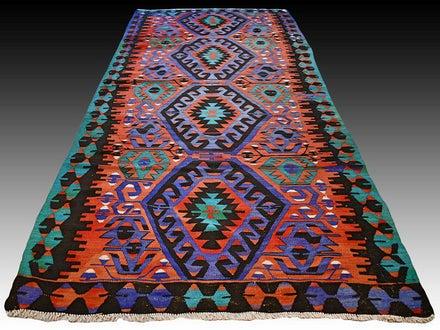 Stunning 4x9 Caucasian Kilim runner rug (1 of 8)
