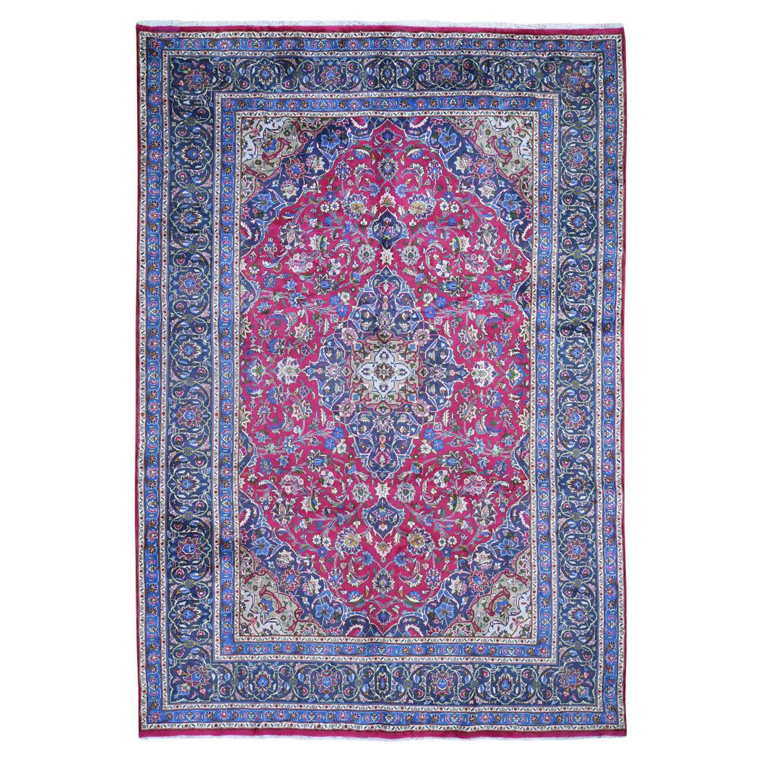 Red Vintage Persian Mashad Clean Exc Cond Hand Knotted (1 of 12)