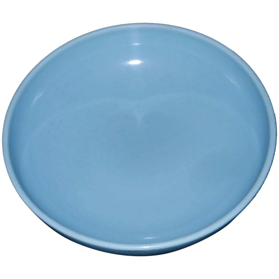 Vintage Russel Wright Casual Blue by IROQUOIS 8 ”: This Vintage Russel Wright Casual Blue by IROQUOIS 8” vegetable bowl is in excellent condition. NO chips or flea bites and no visible utensil marks inside. It does have some scuff marks on the outsi