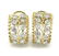 .80 ct Wide Diamond Hoop Huggie Earrings in Two-tone18k