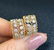 .80 ct Wide Diamond Hoop Huggie Earrings in Two-tone18k - 2