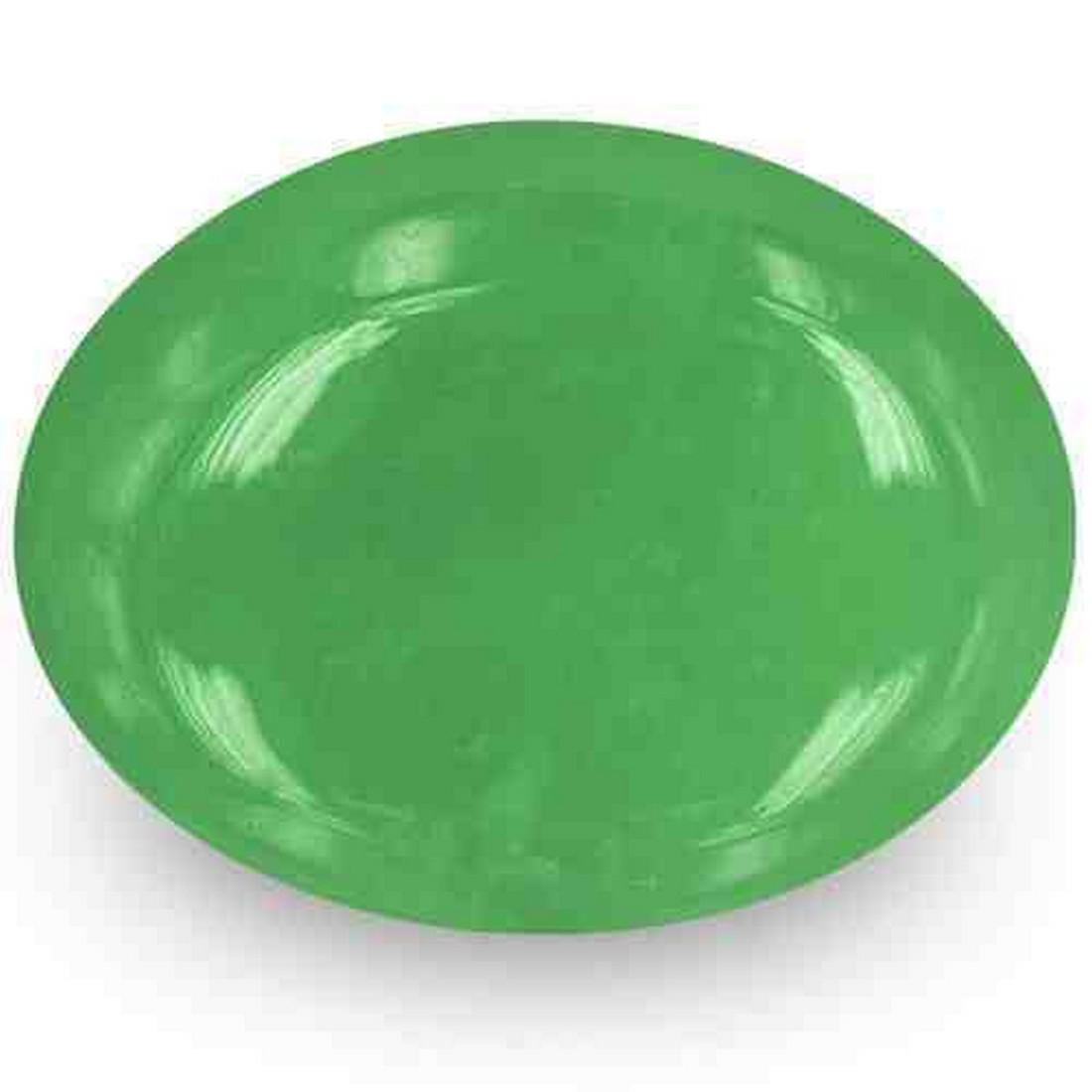 8.12-Carat Natural Cabochon-Cut Lively Intense Green (1 of 1)