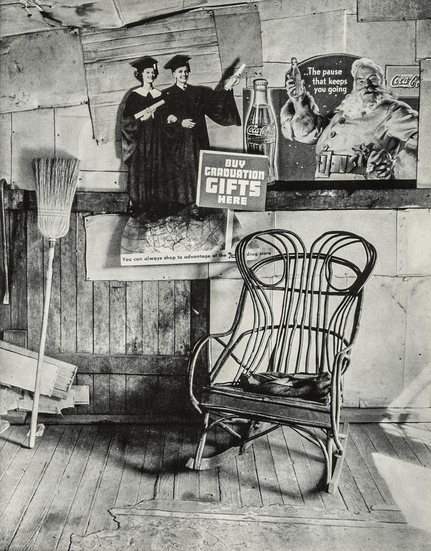 Walker Evans, Interior, W. Virginia Coal Miner: Artist: Walker Evans Title: Interior, W. Virginia Coal Miner's House, 1935 Medium: Photo Litho, 1975, USA Dimensions: 6.45x8.2" Additional Information: Heat Wax Mounted on 8.5x11" Conservation Board A