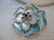 Vintage Blue Enameled Dogwood Brooch, Layered, Purple - 2