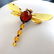Marvellous Amber Brooch-Pin of a Dragonfly - 2