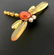 Marvellous Amber Brooch-Pin of a Dragonfly - 6