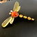 Marvellous Amber Brooch-Pin of a Dragonfly - 7