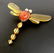 Marvellous Amber Brooch-Pin of a Dragonfly - 8