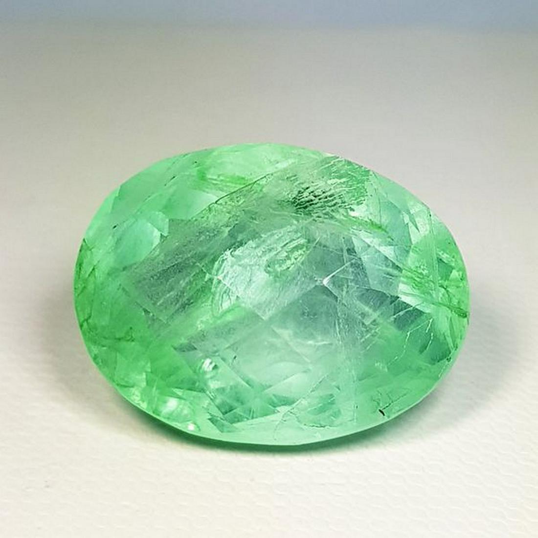 41.30 ct Natural Green Fluorite Oval Cut (1 of 5)