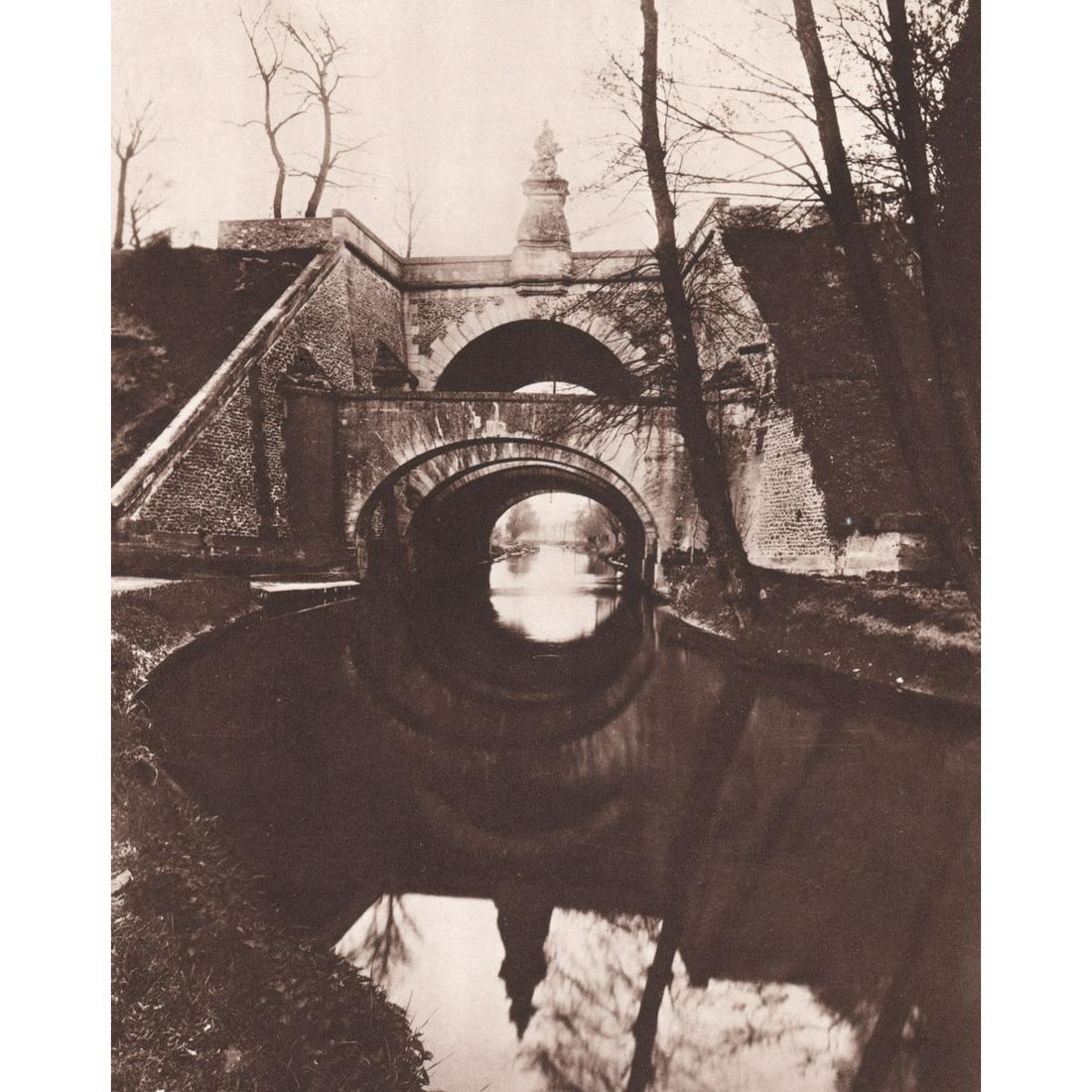 EUGENE ATGET - Pont des Belles Fontaines: Artist: EUGENE ATGET Print Title: Pont des Belles Fontaines, Juvisy-sur-Orge Medium: Sheet-Fed Gravure Printing Date: 1960's Printed in Switzerland Image Size approx: 8.25 x 6.5 inches Jean-Eugène-Au