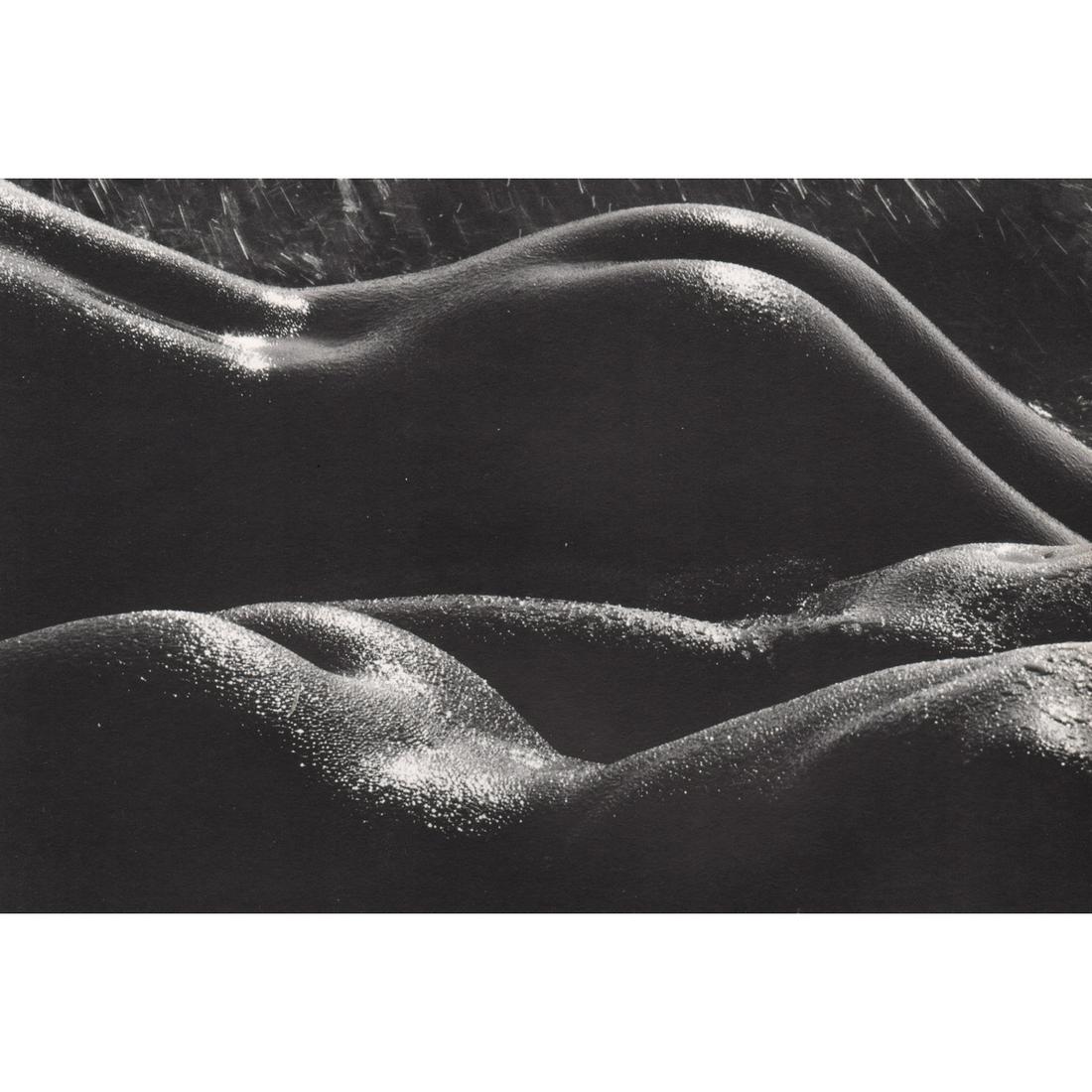LUCIEN CLERGUE - Nudes, Camargue, 1978: Artist: LUCIEN CLERGUE Print Title: Nudes, Camargue, 1978 Medium: Photo-lithograph Printing Date: 1980's Printed in France Image Size: 5.5 X 8.25 inches Lucien Clergue (1934-2014) was a French photogr