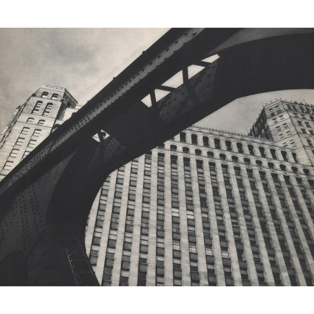 FRED G. KORTH - Steel and Stone: Artist: FRED G. KORTH Print Title: Steel and Stone Medium: Sheet-fed Gravure Printed in the USA Printing Date: 1935 Image Size approx: 7 X 8.5 inches Artist Bio: Fred G. Korth was born in Guben, Germa