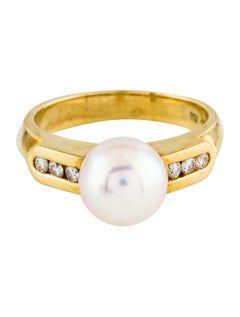 Mikimoto Contemporary Yellow Gold Diamond and Pearl (1 of 7)