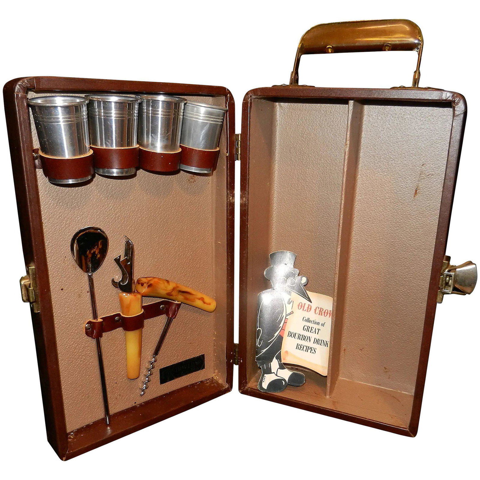 Mid-Century Trav-L-Bar By Ever-Wear Two Bottle Holder (1 of 14)