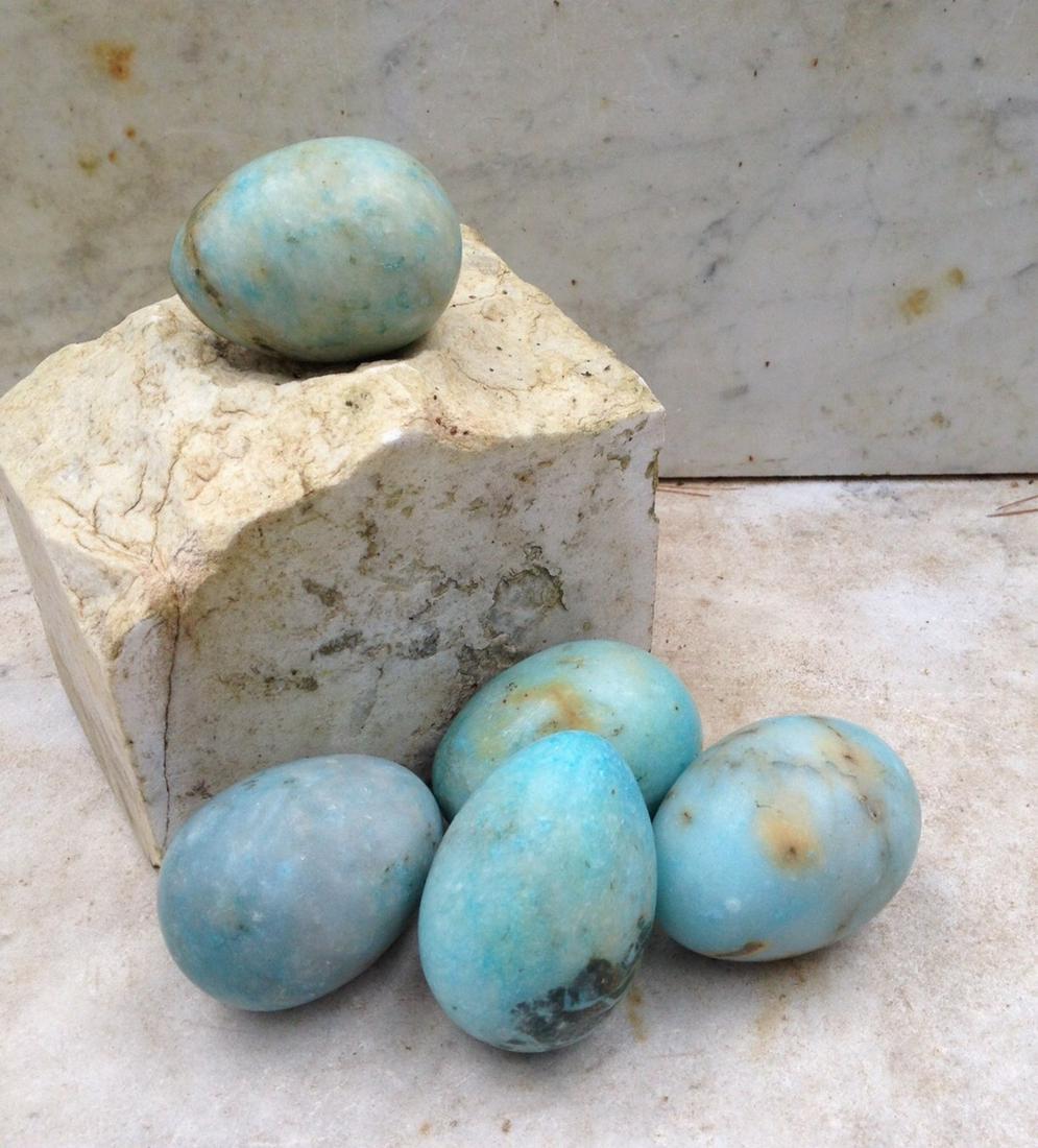 Five large alabaster eggs (1 of 4)