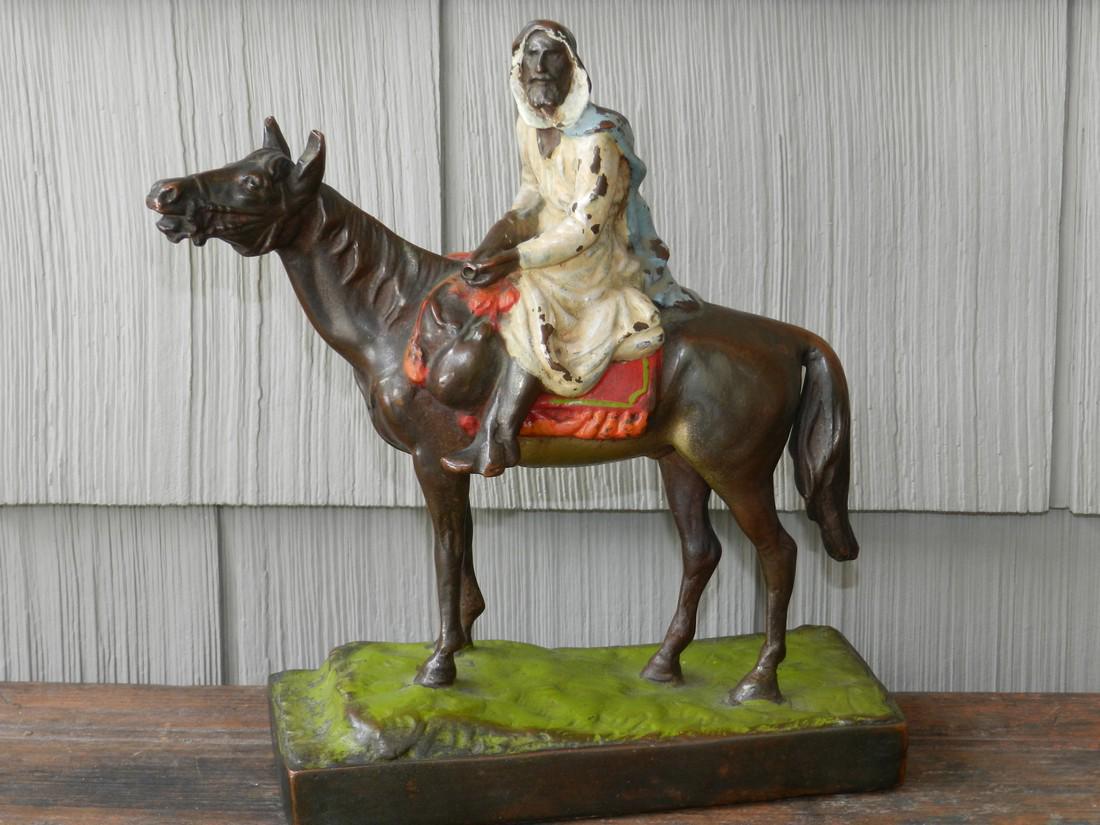 Orientalist Vienna Bronze Arab Warrior on Horseback (1 of 4)
