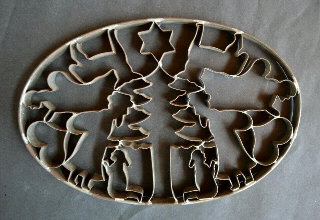 Large and Unusual Multiple Tin XMas Cookie Cutter; (1 of 6)