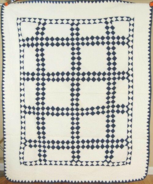 Indigo blue Irish chain borders (1 of 10)