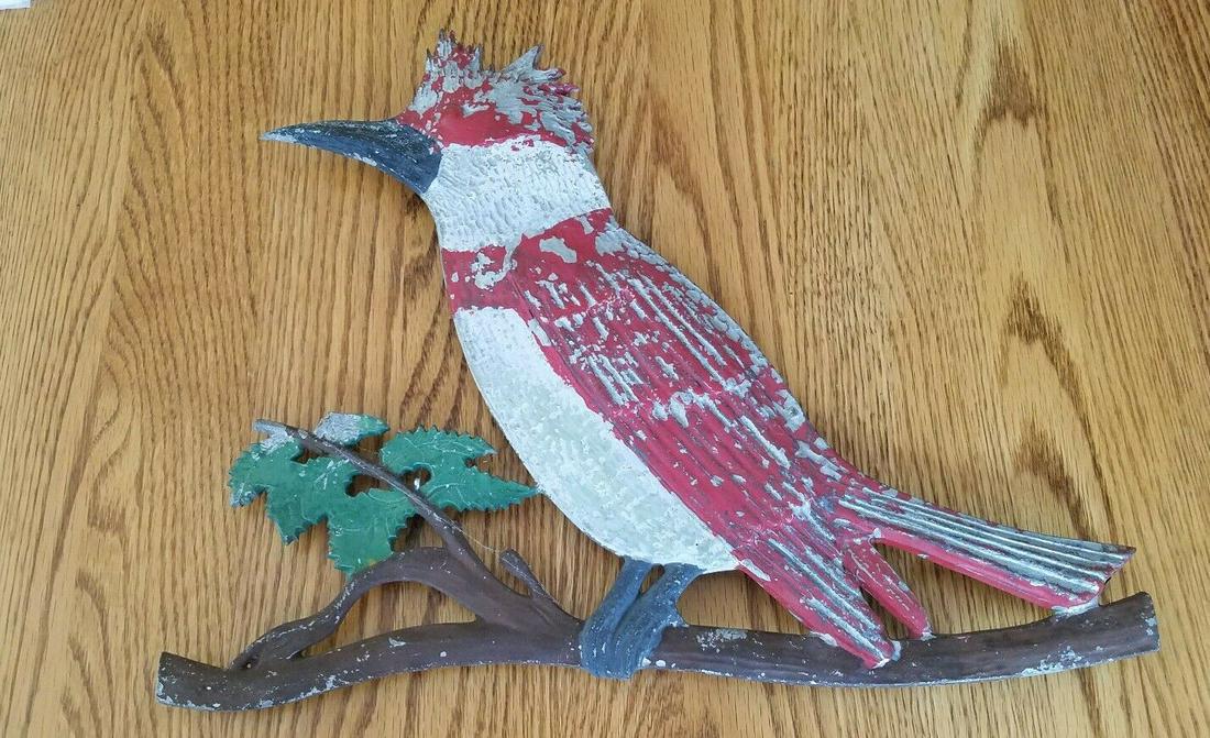 Vintage kingfisher bird aluminum screen door ornament (1 of 3)