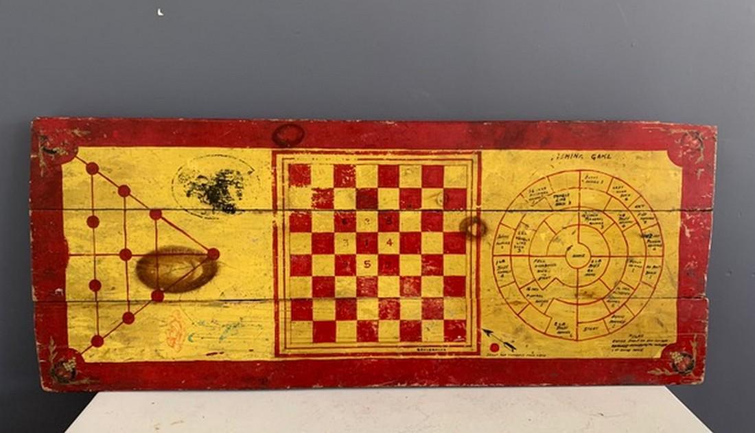 1936 Hand Painted Folk Art Board Game (1 of 7)