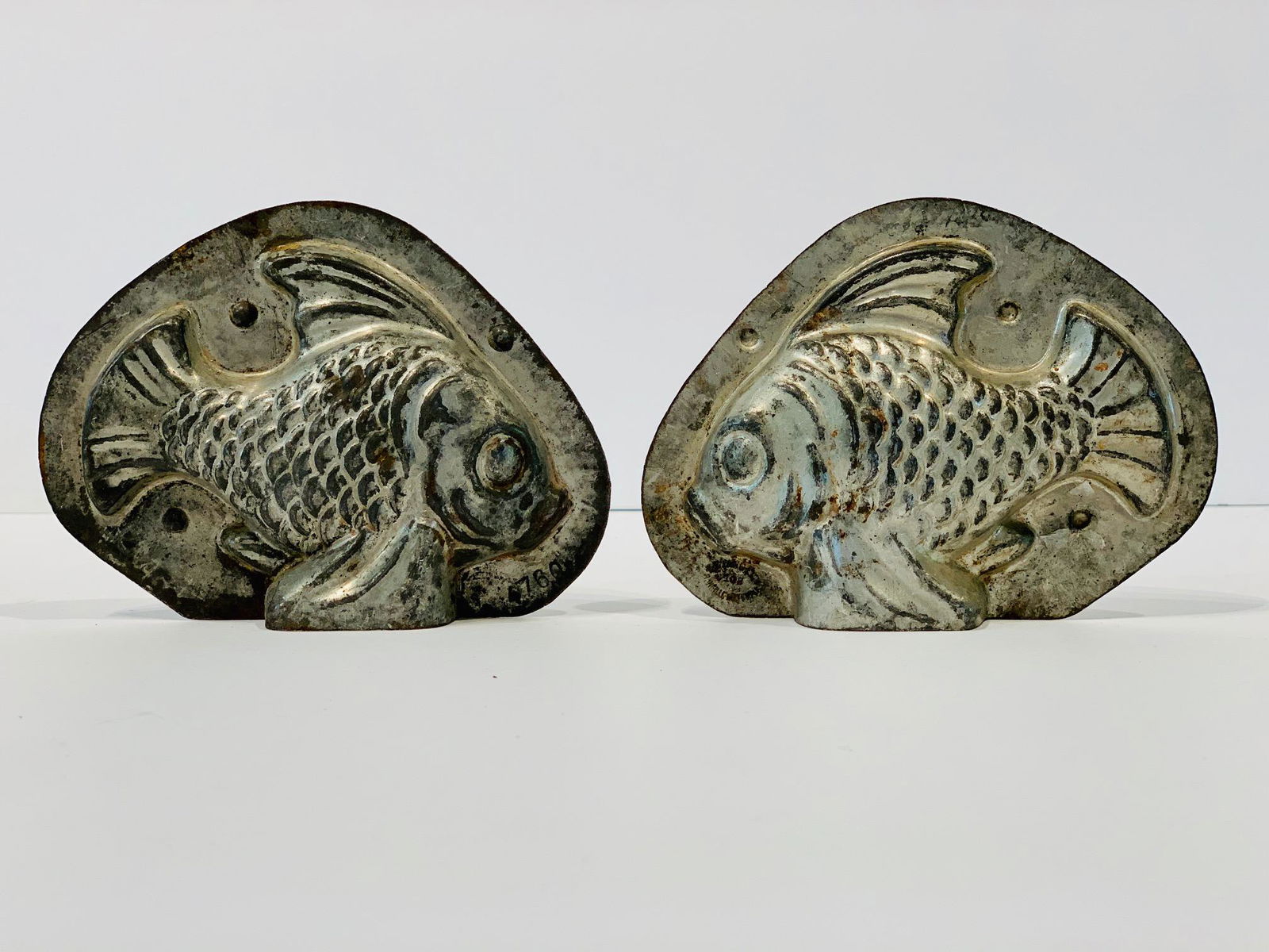 Early 20th c Fish Chocolate Mold, 2-piece (1 of 3)