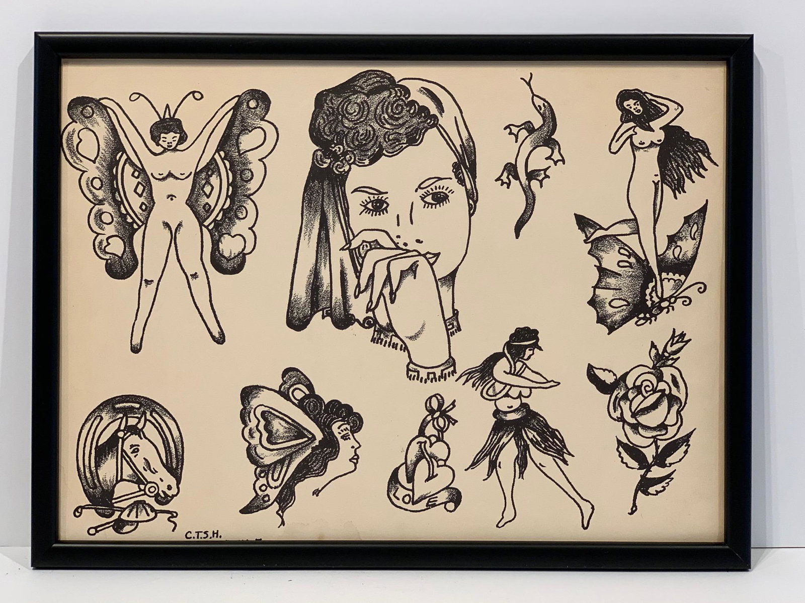 Vintage Tattoo Art, c. 1940s, Kansas (1 of 4)