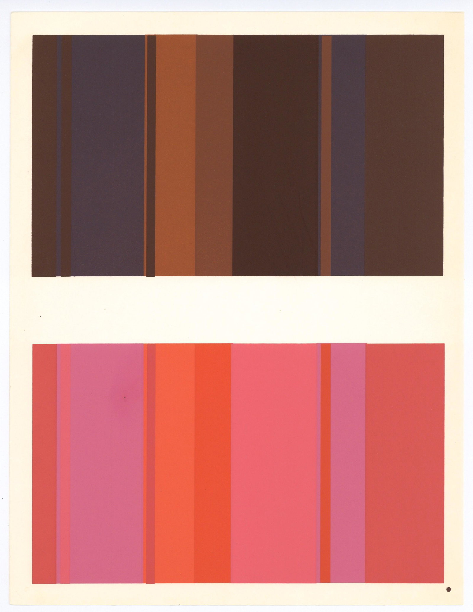 Josef Albers silkscreen | Interaction of Color, 1963: Medium: silkscreen / serigraph. This is one of the silkscreens from the important Albers project "Interaction of Color", published in 1963 by Yale University Press in an edition of 2000. The total she