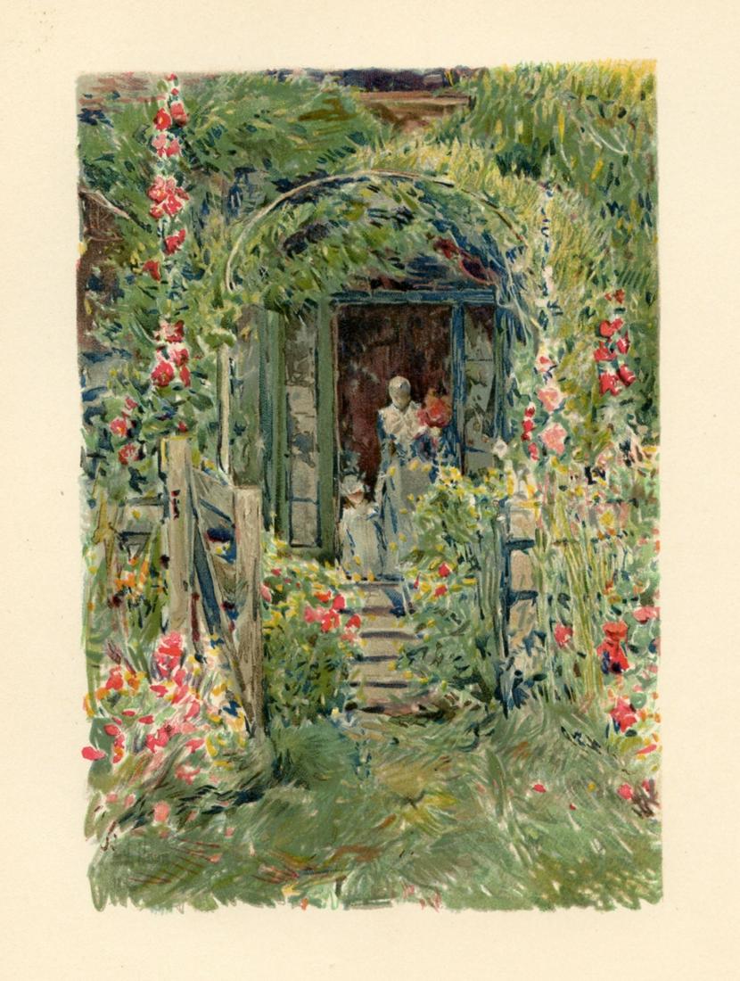 Childe Hassam chromolithograph "The Garden in its (1 of 1)