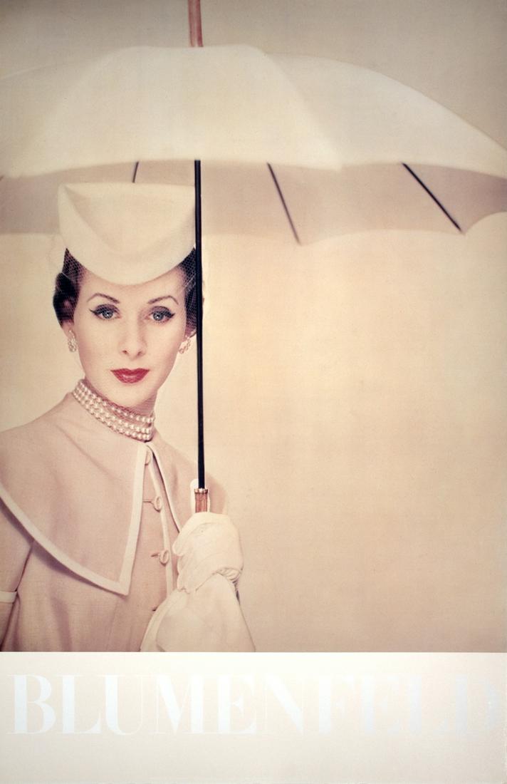 Erwin Blumenfeld - Paris (1950) Umbrella: Paris (1950) Umbrella by Erwin Blumenfeld, 1985 Unsigned Offset Lithograph. Paper size is 35.75 x 23.5 inches, with an image size of 29.5 x 23.5 inches. The Offset Lithograph is from an unknown editio