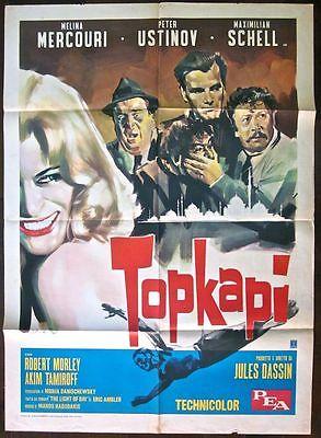Topkapi - Original 1964 Italian 1 Panel Poster - Cool: TOPKAPI - ORIGINAL 1964 ITALIAN 1 PANEL POSTER - COOL DIVER SEXY WOMAN ARTWORK Original 1964 Italian Movie Advertising poster (39 1/4" x 55") Poster is fully folded. Poster has border wear, multiple