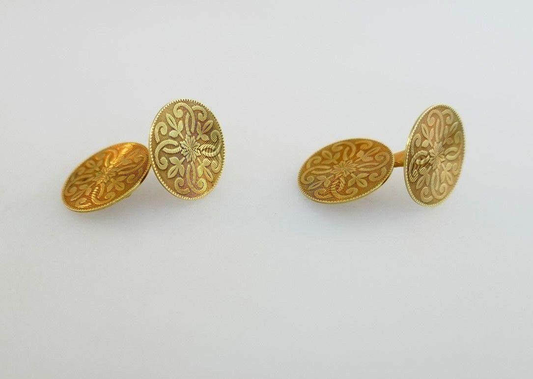 TIMELESS VICTORIAN CUFFLINKS 14K GOLD (tested), hand (1 of 5)