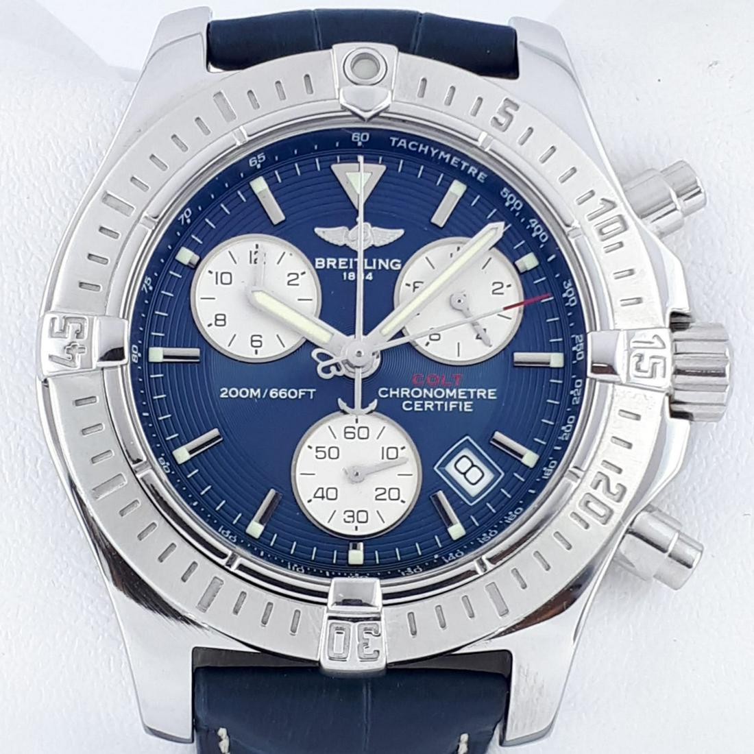 Breitling - Colt Chronograph - Ref: A73380 - Men -: Brand: Breitling Model: Colt Chronograph Reference Number: Ref: A73380 Gender: Men Period: 2011-present Movement: Quartz Case material: Steel Type: Chronograph wristwatch Shipped Insured: Yes