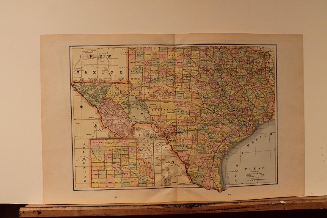 1890 Map of Texas (1 of 3)