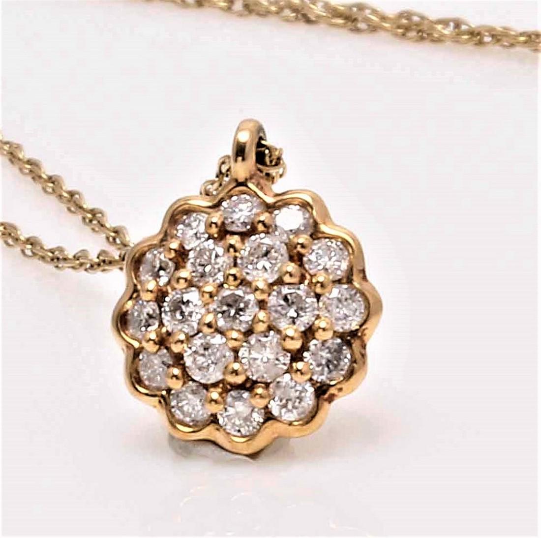 9K YELLOW GOLD CHAIN + PENDANT WITH 0.24 CT DIA: Description: 9K YELLOW GOLD CHAIN + PENDANT WITH 0.24CT SI-G DIAMONDS CHAIN LENGTH/46CM PENDANT/1x1CM Packaging: Necklace Jewellery box and an Authenticity Certificate to guarantee the source a