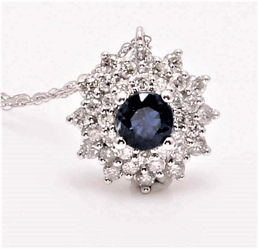 9K WHITE GOLD CHAIN + PENDANT WITH 0.57 CT DIA: Description: 9K WHITE GOLD CHAIN + PENDANT WITH 0.57CT SI-G DIAMONDS CHAIN LENGTH/46CM PENDANT/1x1CM Packaging: Necklace Jewellery box and an Authenticity Certificate to guarantee the source and qua