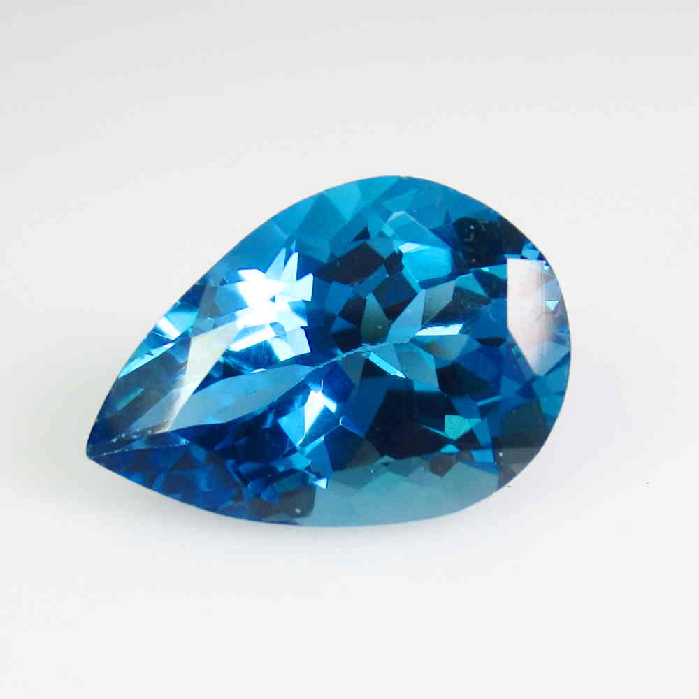IGI Certified 8.78 Ct Natural Swiss Blue Topaz Pear Cut (1 of 3)