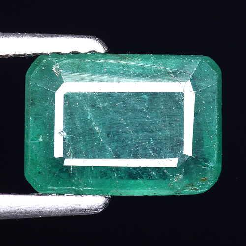 2.45CT NATURAL UNHEATED ZAMBIAN EMERALD OCTAGON CUT TOP (1 of 1)