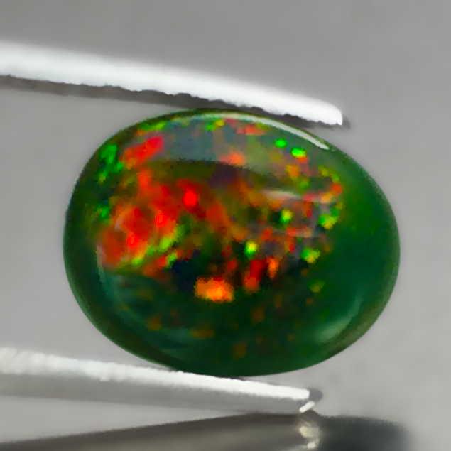 2.15 CTS NATURAL EHIOPIAN BLACK OPAL OVAL SHAPE GOOD (1 of 1)