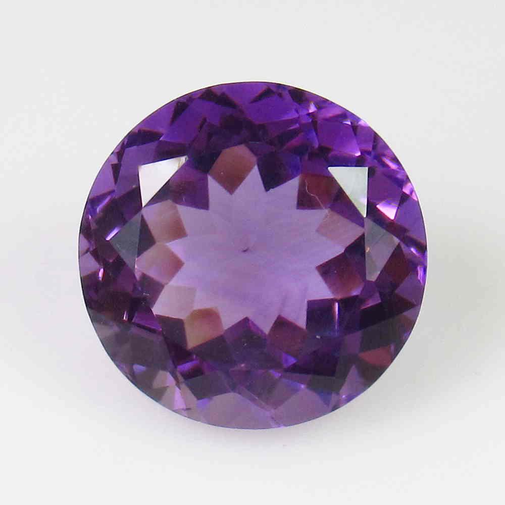 IGI Certified 11.83 Ct Natural Puurple Amethyst Round (1 of 3)